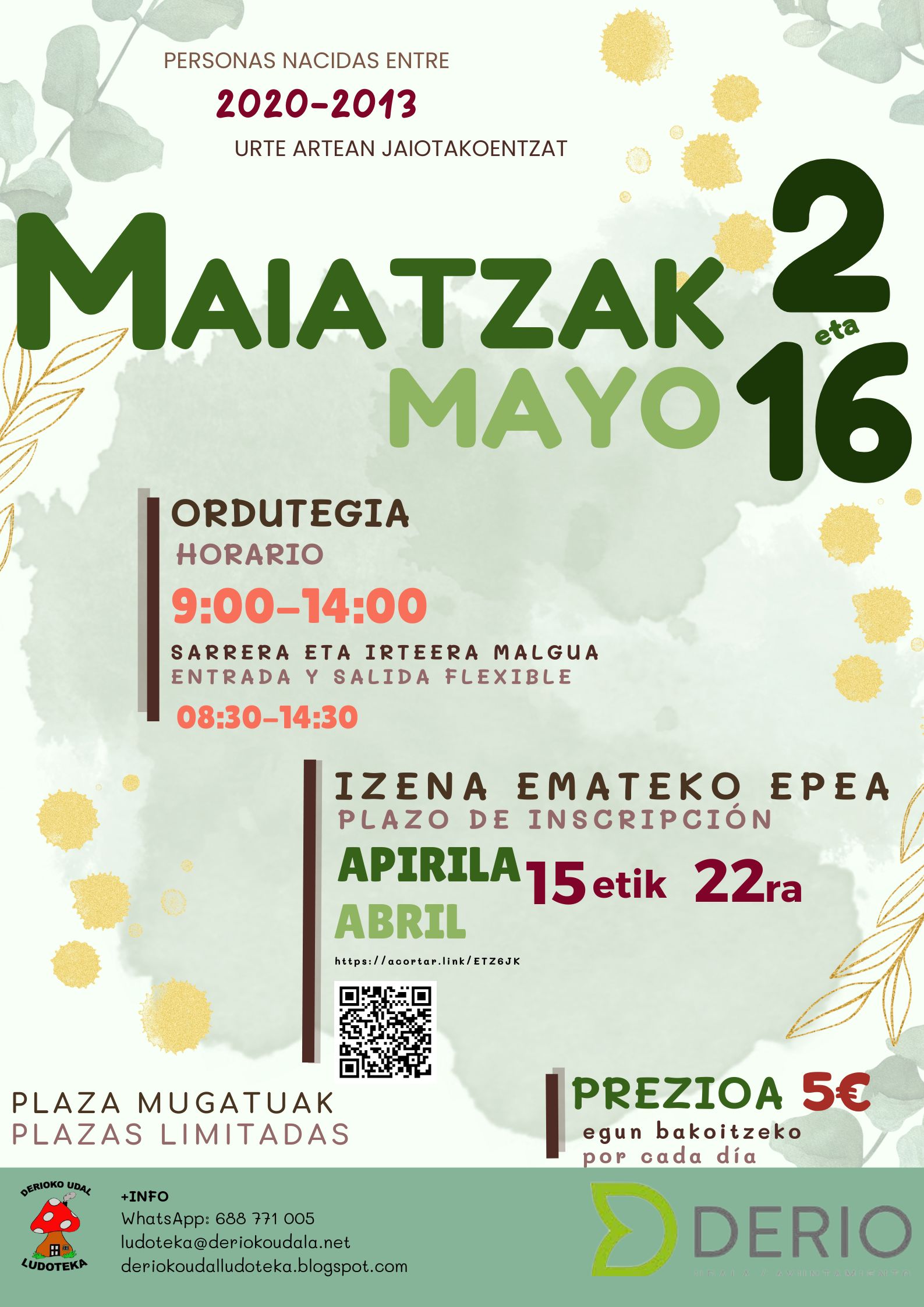 LUDOTEKA MAIATZAK 2 eta 16
